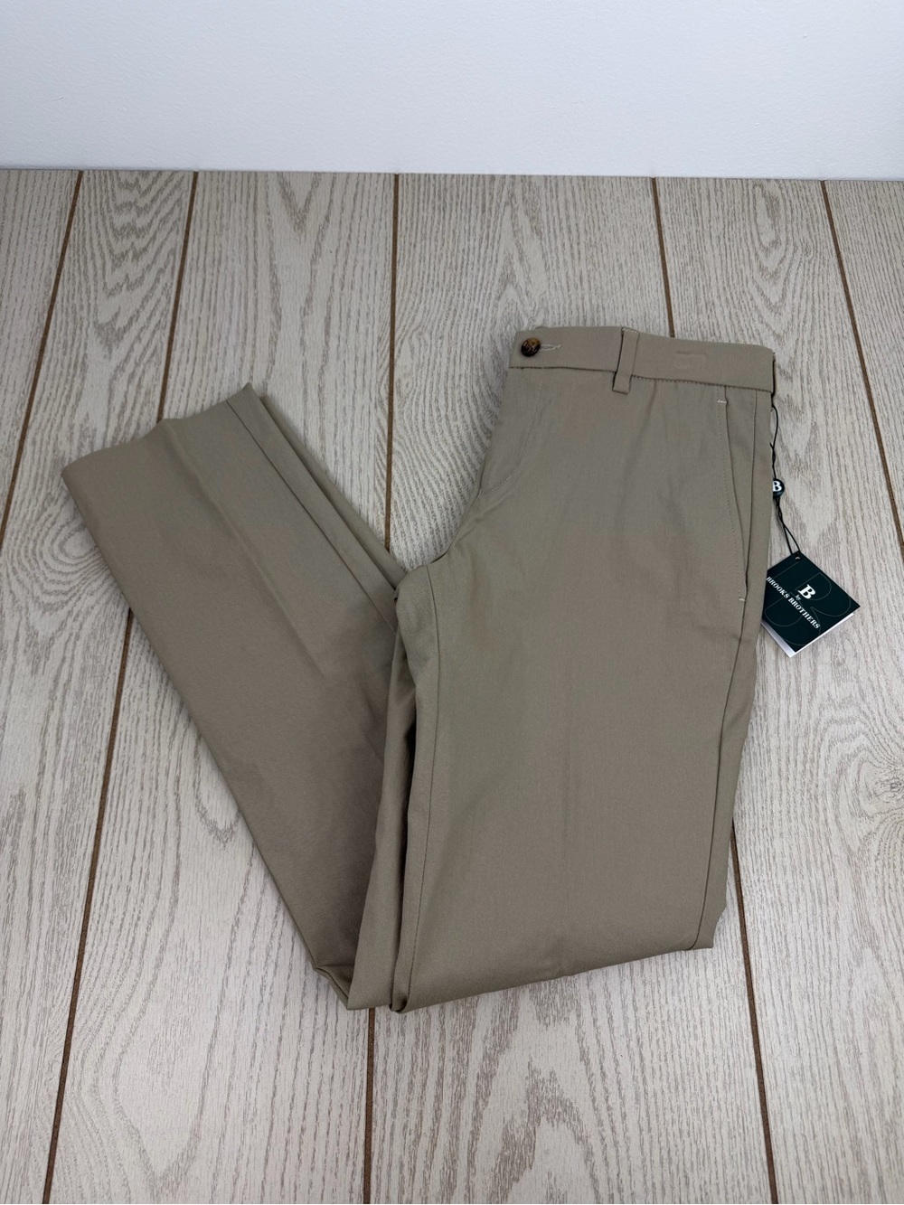 B by Brooks Brothers Boys Bbolden Dress Pants Slacks 16R Tan $75 Kids